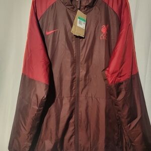 NIKE LIVERPOOL FC FULL ZIP HOODED WARM UP SOCCER JACKET MEN'S SIZE XL
